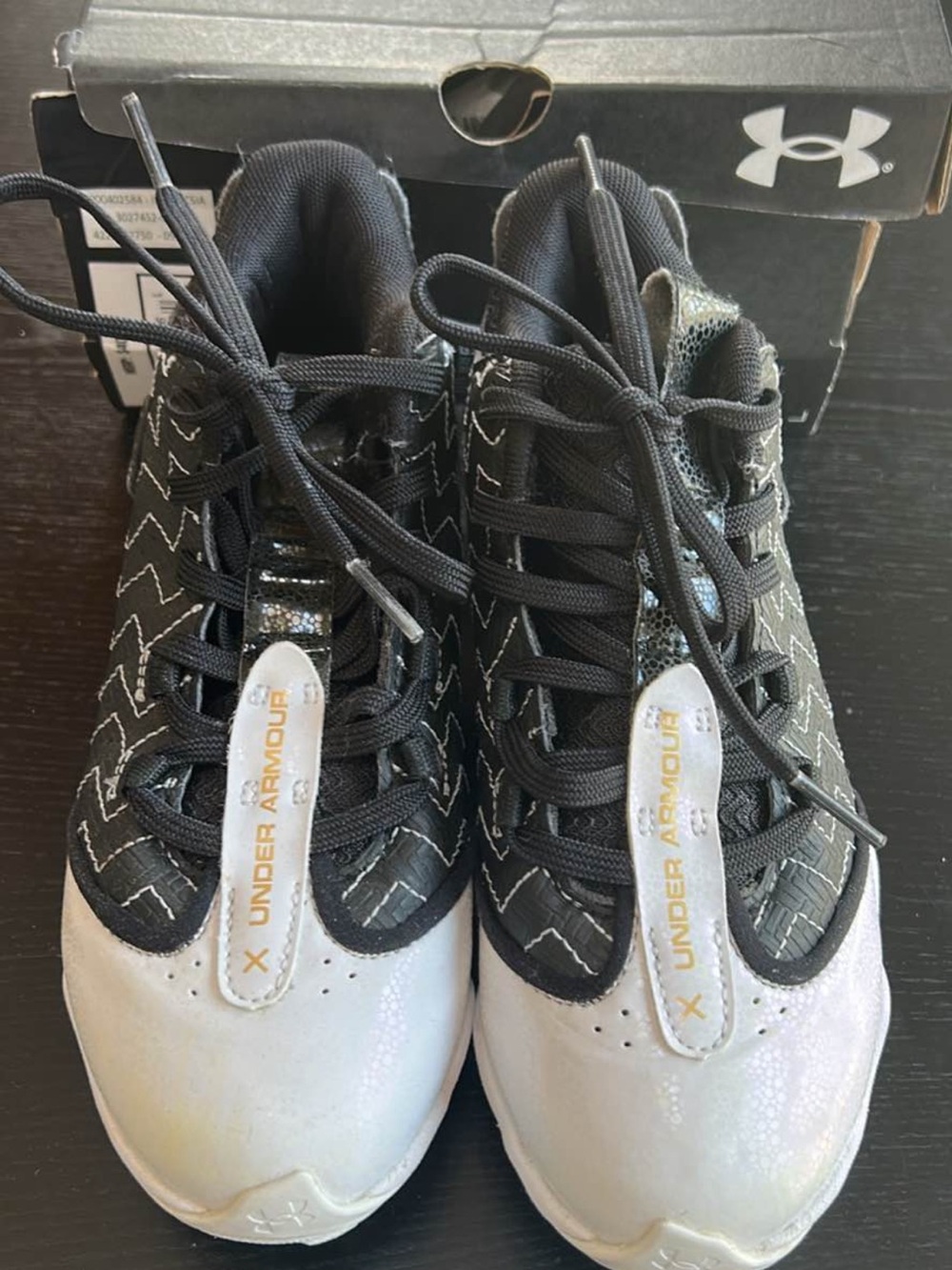 Under Armour Black & White Cleats